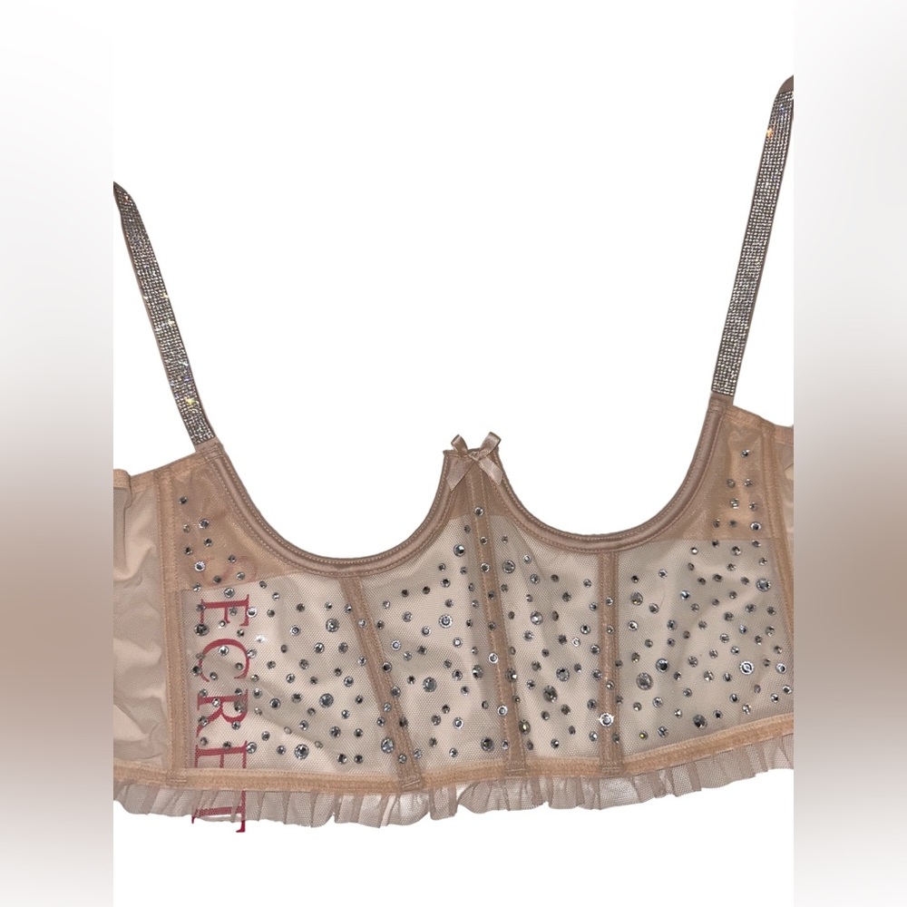 Victoria’s Secret 34B Nude Bustier Underbust Shine Collection
